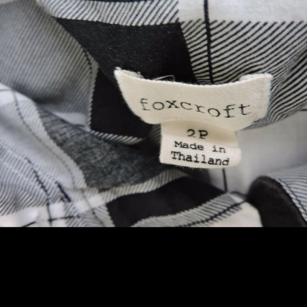 Foxcroft Button Down Shirt Buffalo Check Plaid 2P - Picture 5 of 6